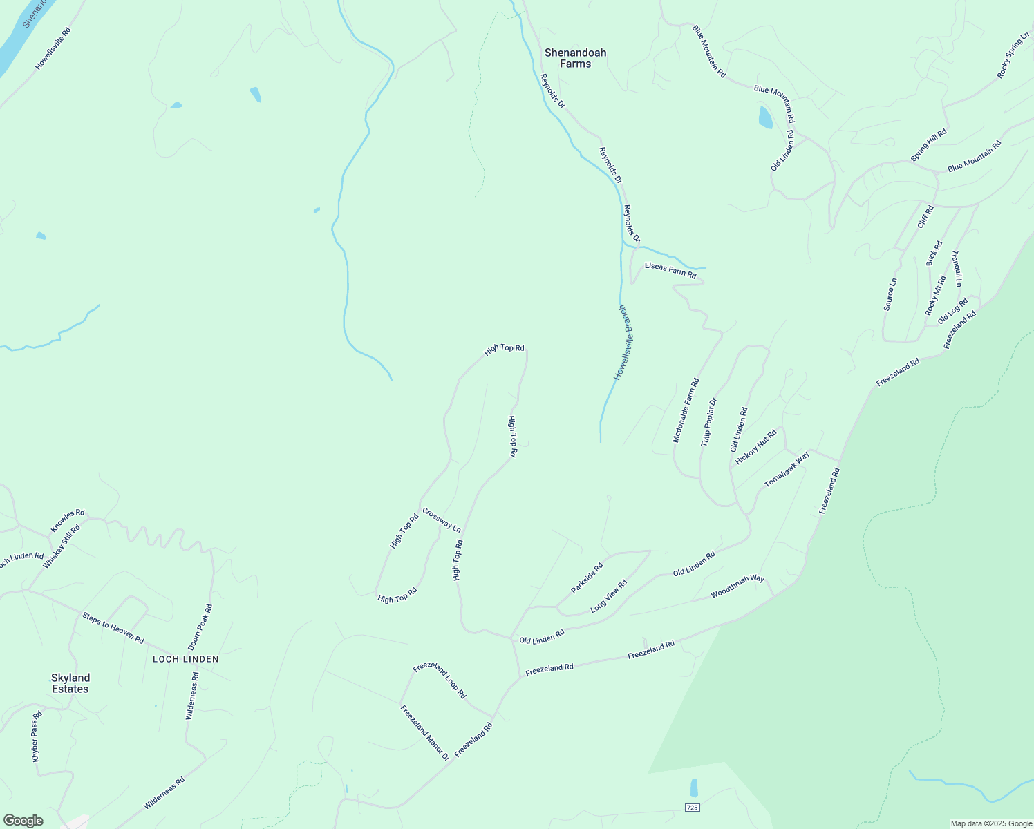 map of restaurants, bars, coffee shops, grocery stores, and more near 1080 High Top Road in Linden