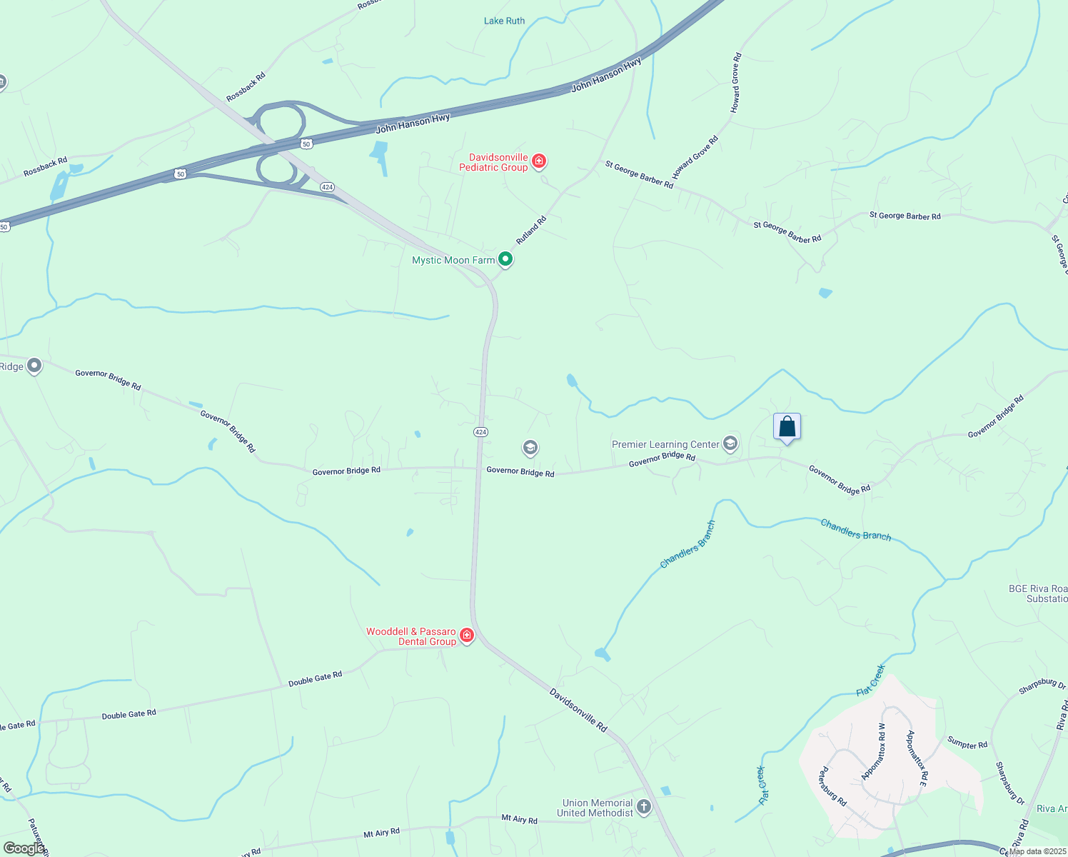 map of restaurants, bars, coffee shops, grocery stores, and more near 3109 Kilkenny Ct in Davidsonville