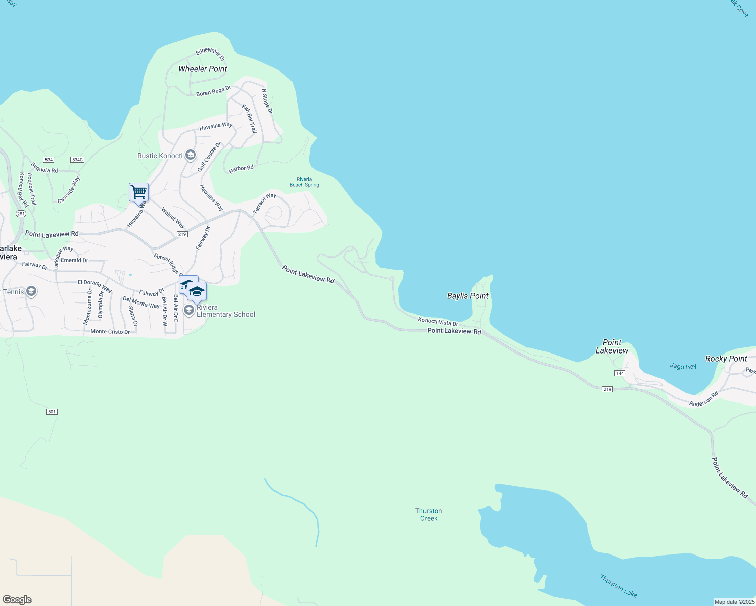 map of restaurants, bars, coffee shops, grocery stores, and more near 11390 Point Lakeview Road in Kelseyville