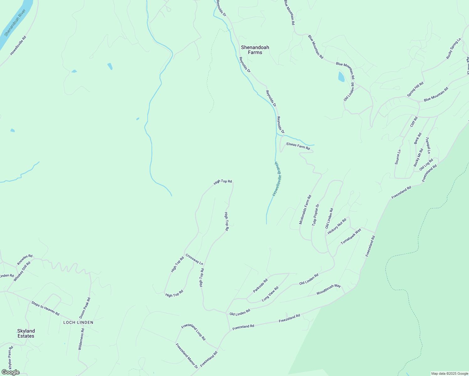 map of restaurants, bars, coffee shops, grocery stores, and more near 1270 High Top Road in Linden
