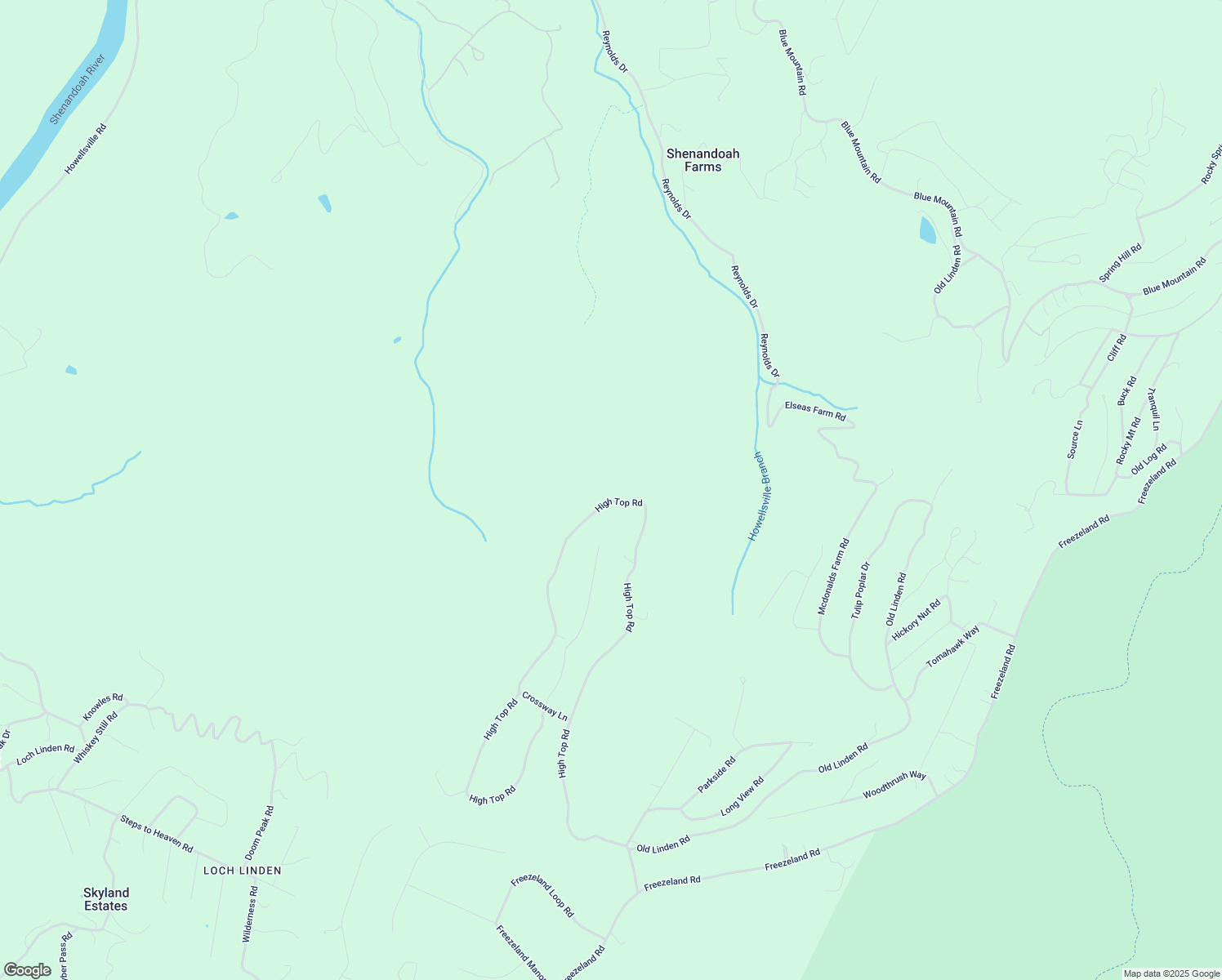 map of restaurants, bars, coffee shops, grocery stores, and more near 1400 High Top Road in Linden