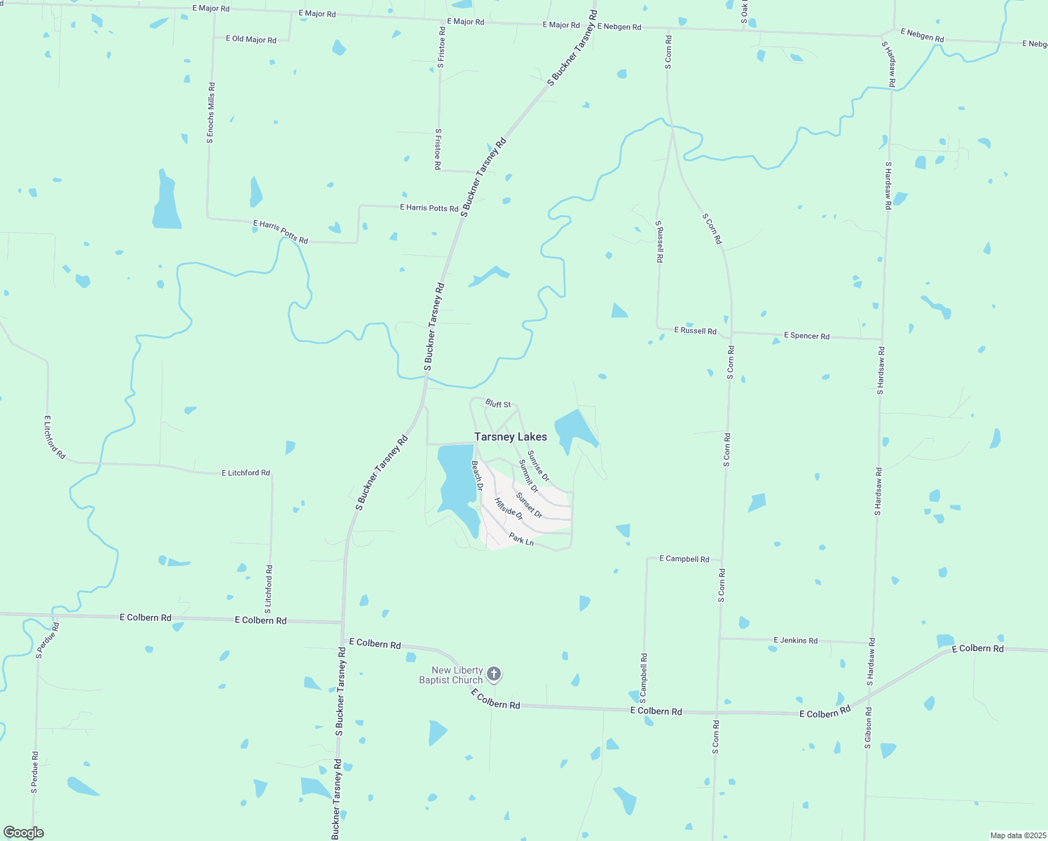 map of restaurants, bars, coffee shops, grocery stores, and more near 1527 Sunrise Drive in Oak Grove