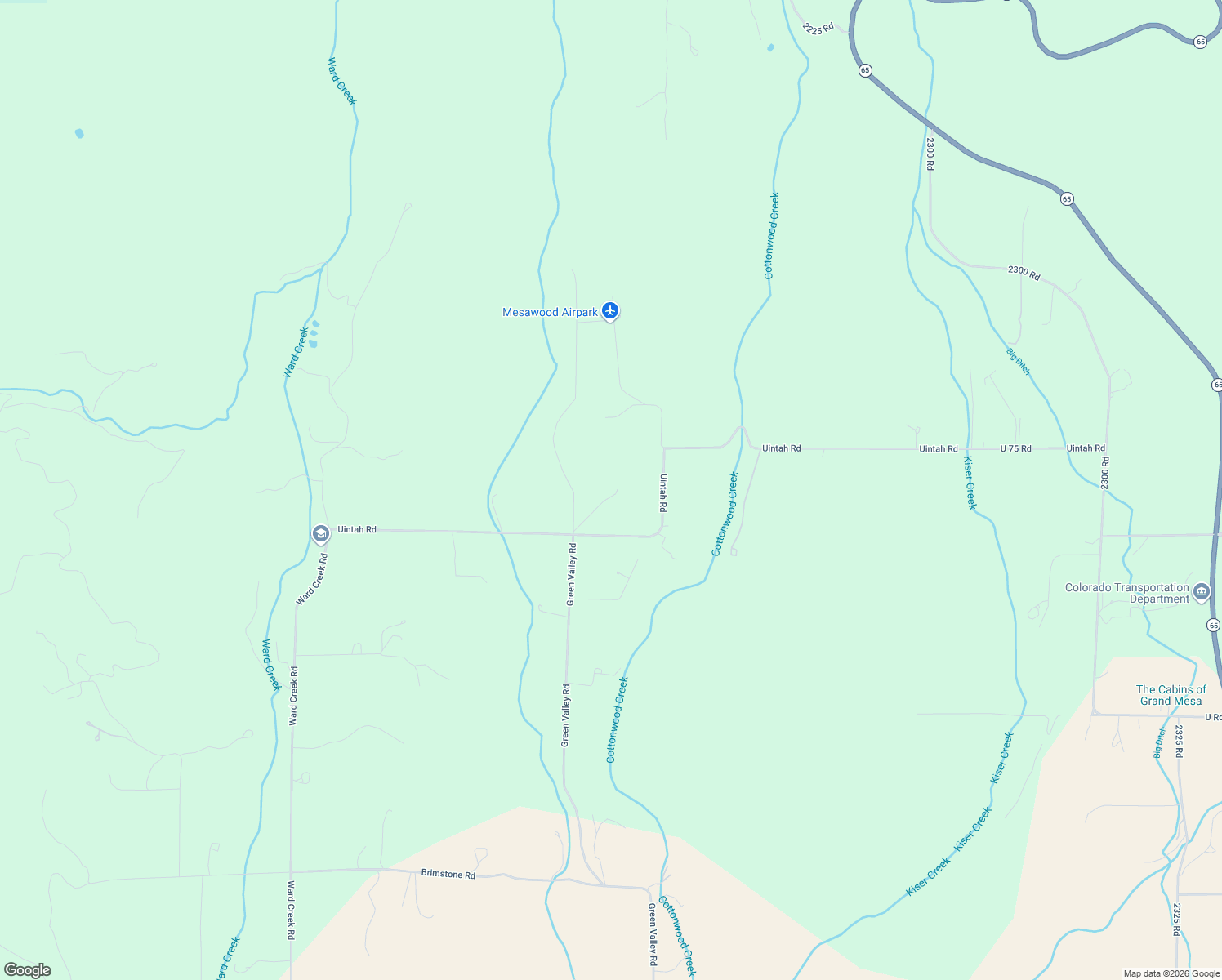 map of restaurants, bars, coffee shops, grocery stores, and more near 20508 Green Valley Road in Cedaredge