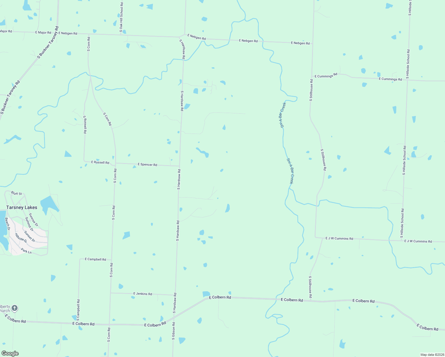 map of restaurants, bars, coffee shops, grocery stores, and more near 8721 South Hardsaw Road in Oak Grove