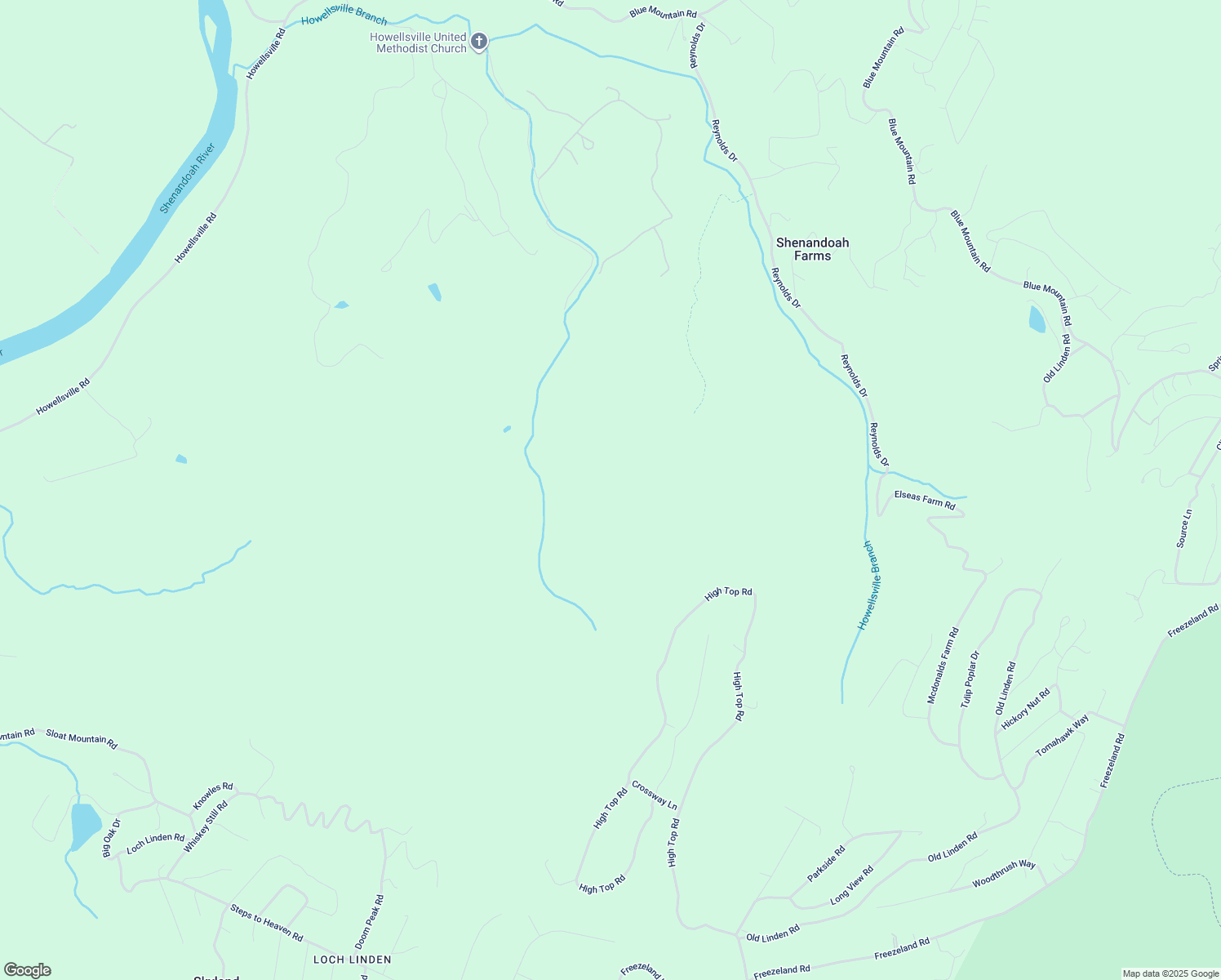 map of restaurants, bars, coffee shops, grocery stores, and more near in Front Royal