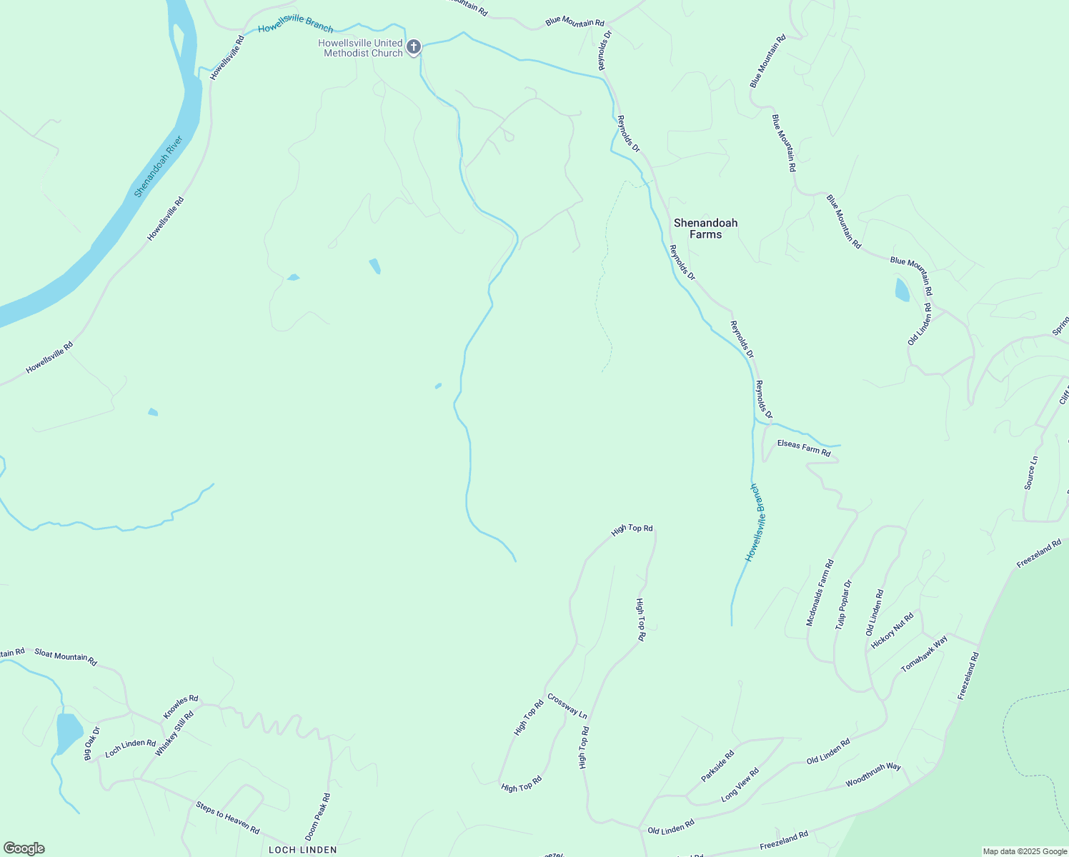 map of restaurants, bars, coffee shops, grocery stores, and more near in Front Royal