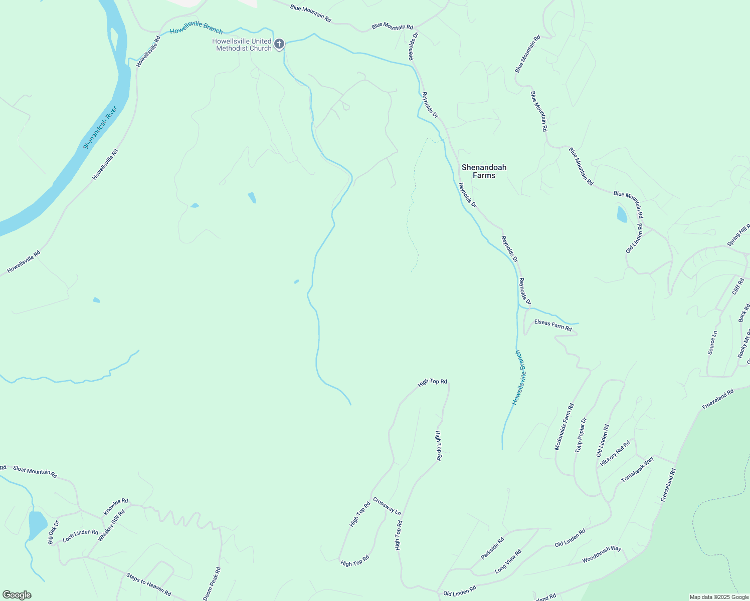 map of restaurants, bars, coffee shops, grocery stores, and more near in Front Royal
