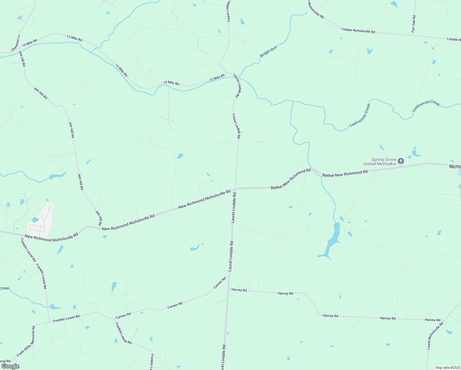 map of restaurants, bars, coffee shops, grocery stores, and more near 2557 Laurel Lindale Rd in New Richmond