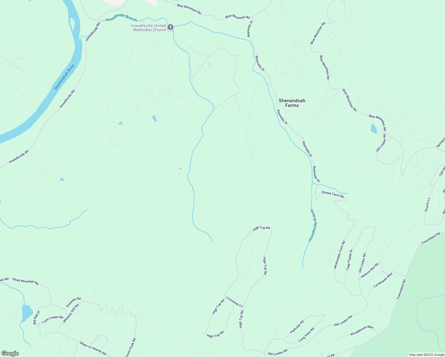 map of restaurants, bars, coffee shops, grocery stores, and more near in Front Royal