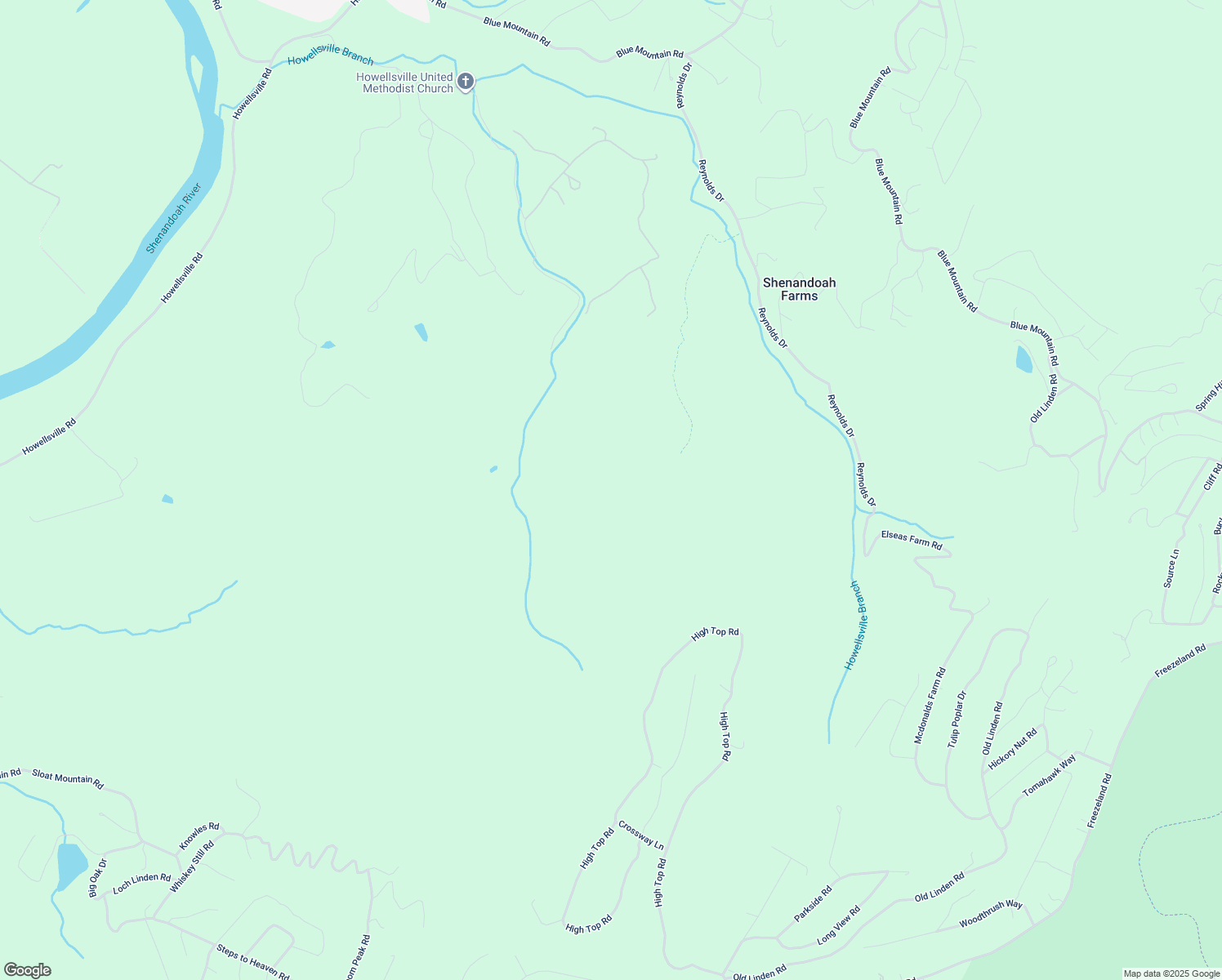 map of restaurants, bars, coffee shops, grocery stores, and more near in Front Royal