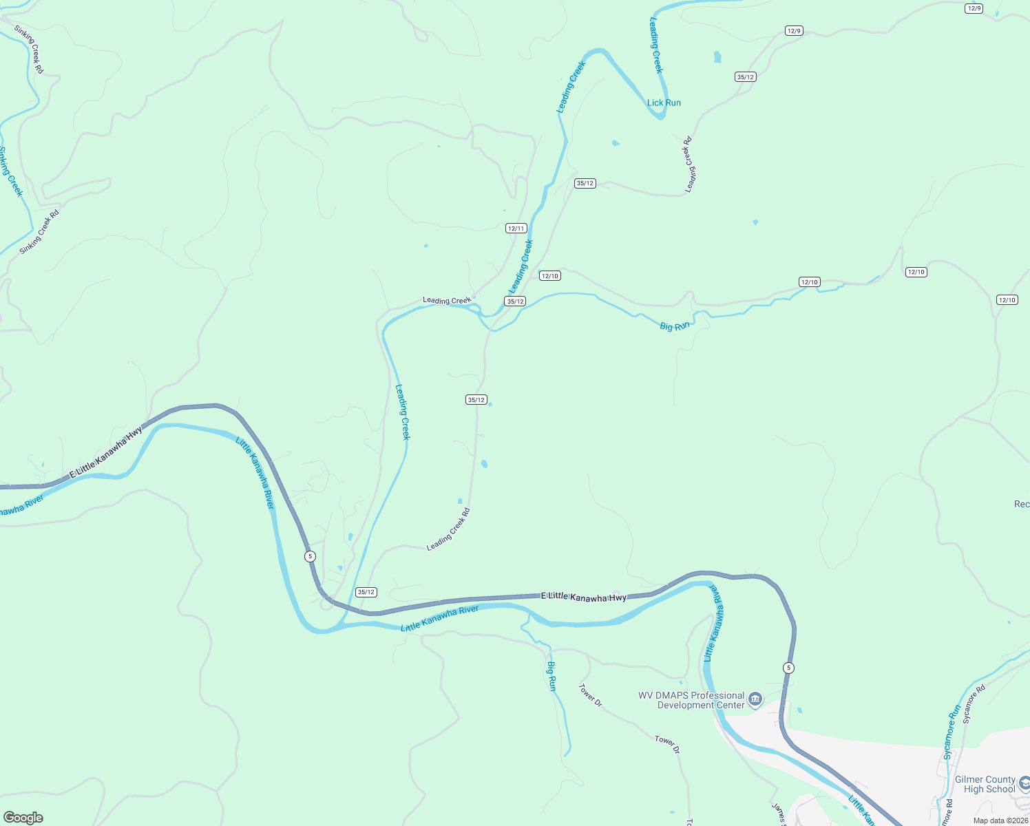map of restaurants, bars, coffee shops, grocery stores, and more near 824 Lower Leading Creek Road in Glenville