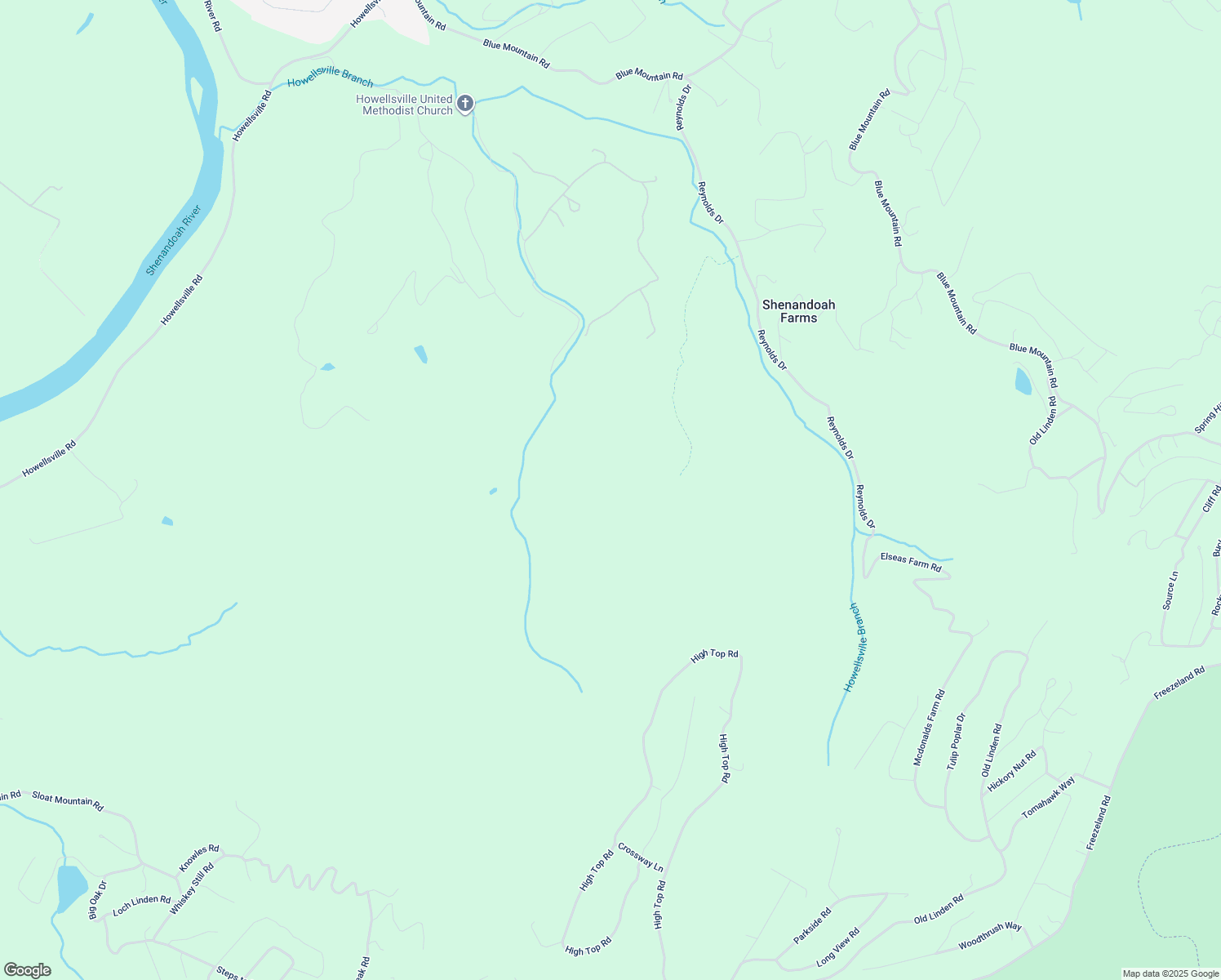map of restaurants, bars, coffee shops, grocery stores, and more near in Front Royal