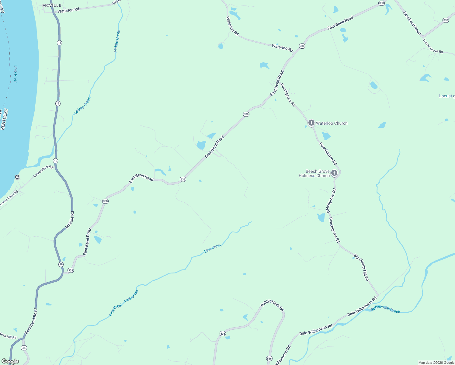map of restaurants, bars, coffee shops, grocery stores, and more near 9192 East Bend Road in Burlington