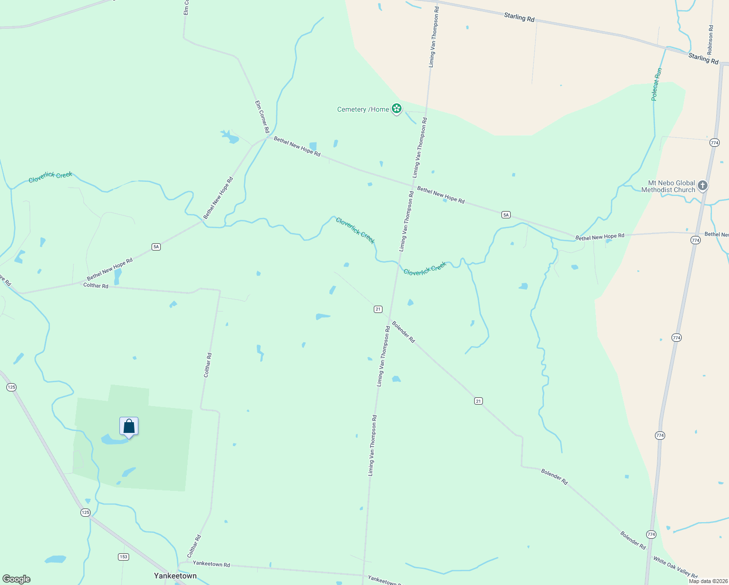 map of restaurants, bars, coffee shops, grocery stores, and more near 1561 Bolender Road in Hamersville