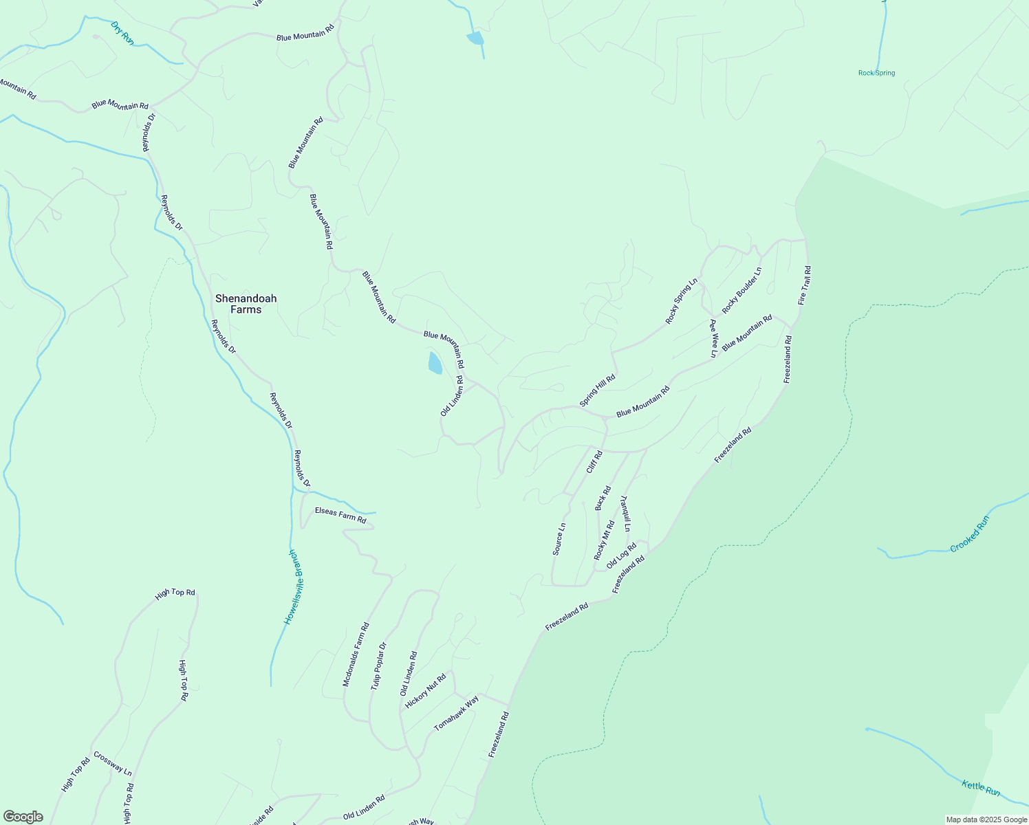 map of restaurants, bars, coffee shops, grocery stores, and more near 3543 Blue Mountain Road in Front Royal