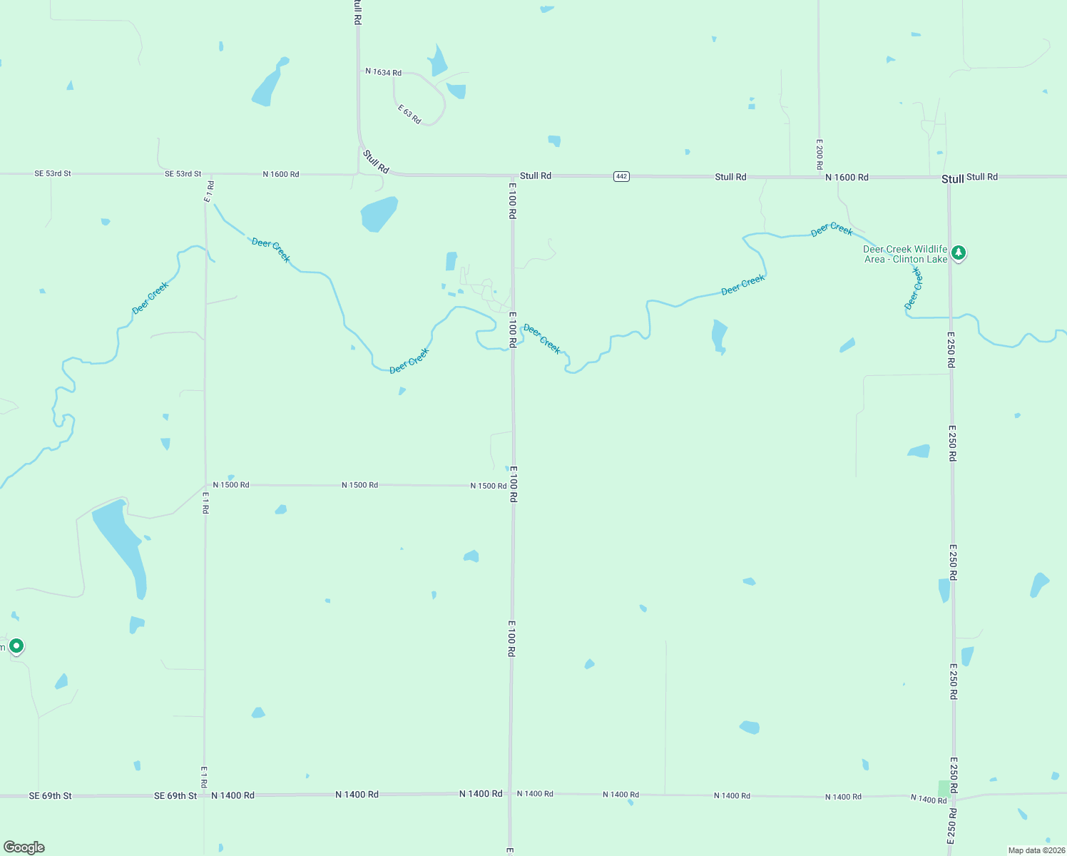 map of restaurants, bars, coffee shops, grocery stores, and more near 1514 East 100 Road in Berryton