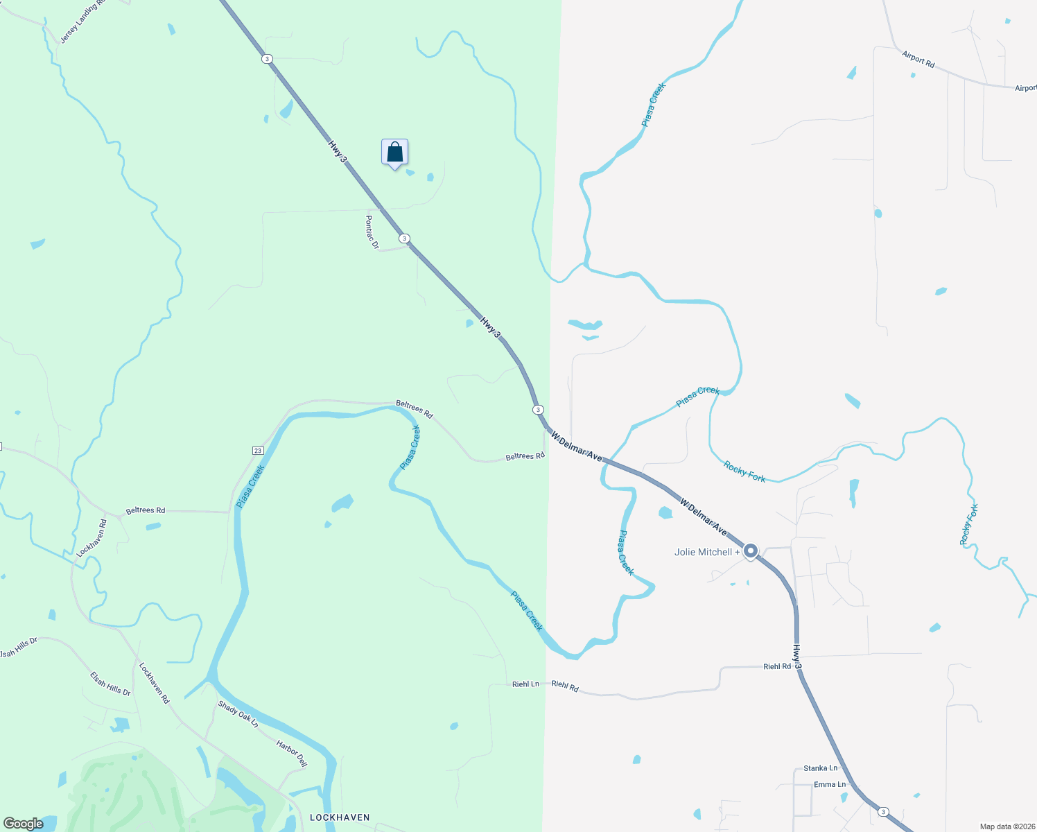 map of restaurants, bars, coffee shops, grocery stores, and more near 27897 Illinois 3 in Godfrey