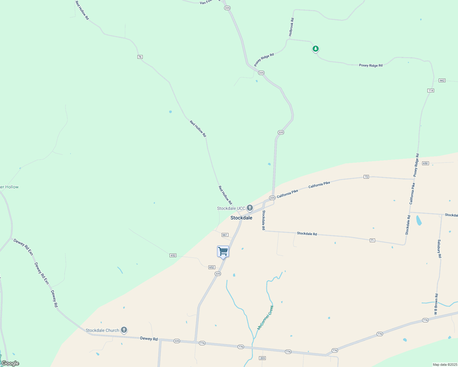 map of restaurants, bars, coffee shops, grocery stores, and more near in Stockdale