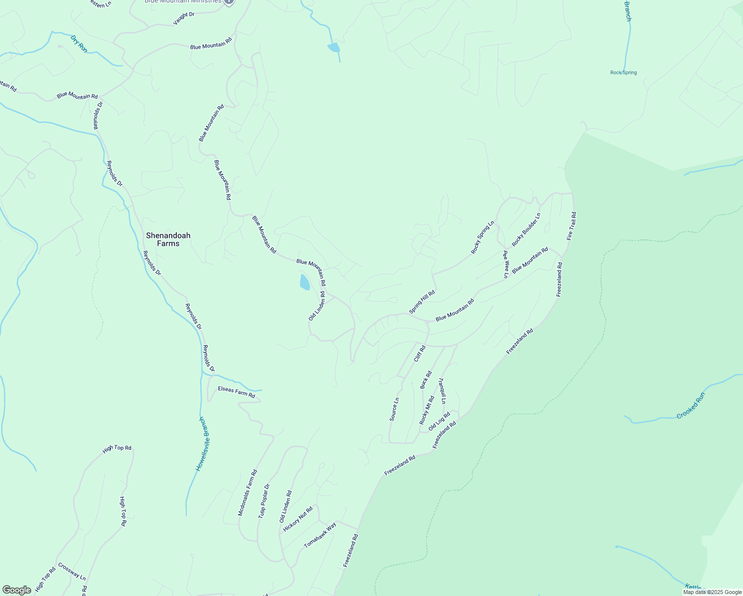 map of restaurants, bars, coffee shops, grocery stores, and more near 45 Fern Trail Way in Front Royal