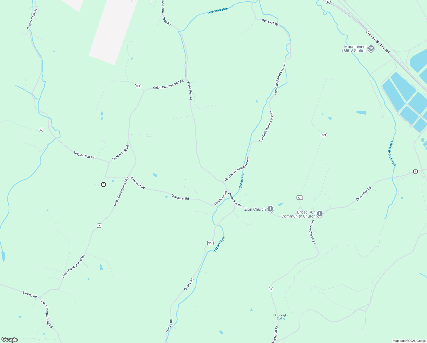 map of restaurants, bars, coffee shops, grocery stores, and more near 4970 Broad Run Road in Letart