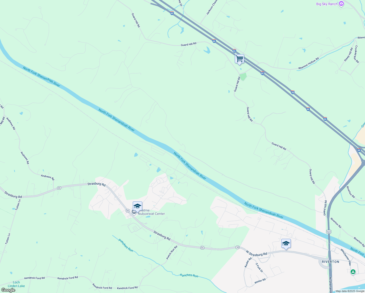 map of restaurants, bars, coffee shops, grocery stores, and more near 1359 River Ridge Drive in Middletown