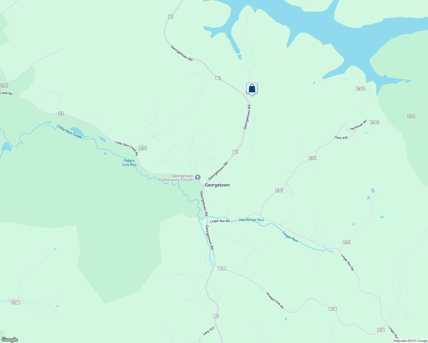 map of restaurants, bars, coffee shops, grocery stores, and more near 3208 Georgetown Road in Horner