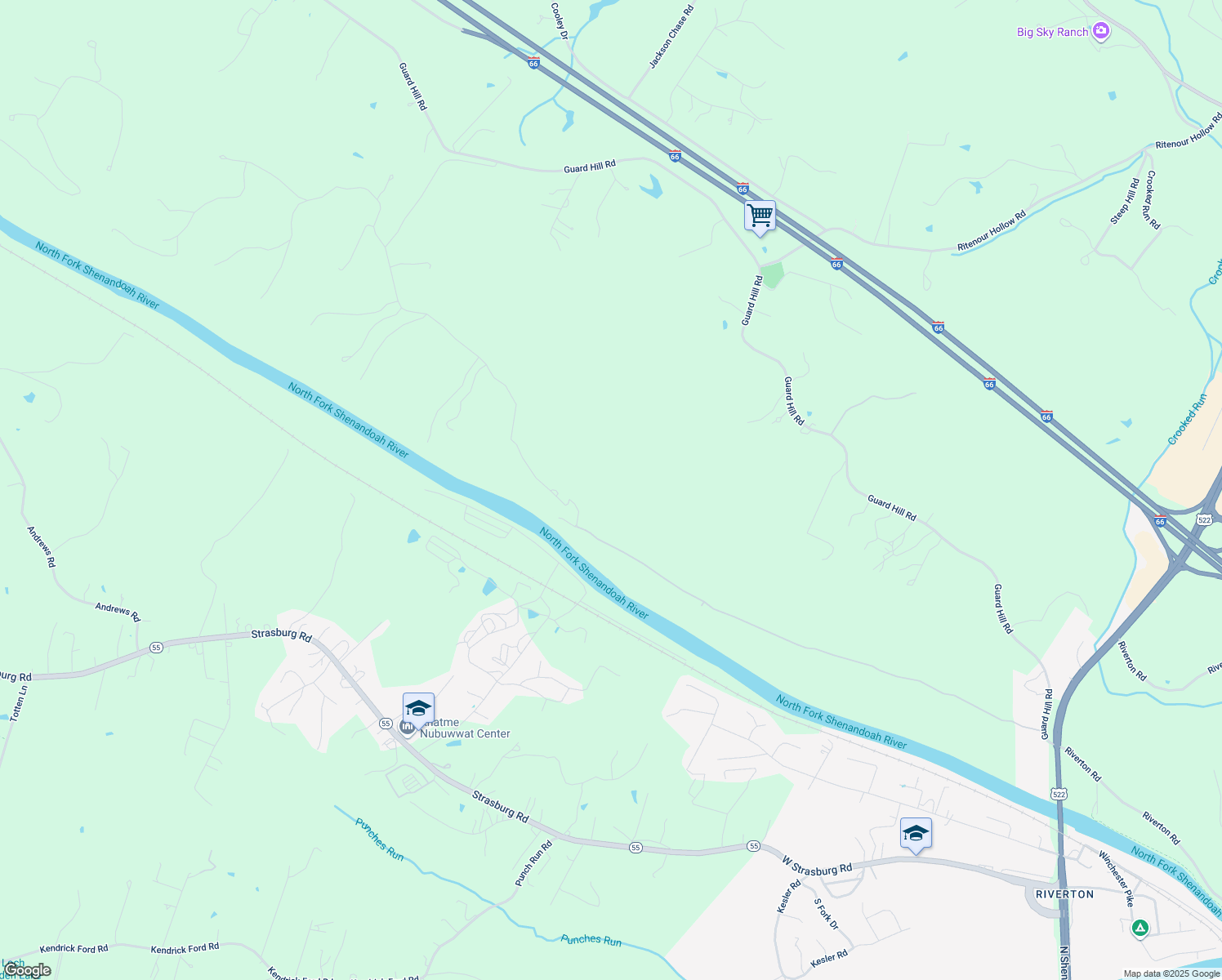 map of restaurants, bars, coffee shops, grocery stores, and more near 1359 River Ridge Drive in Middletown