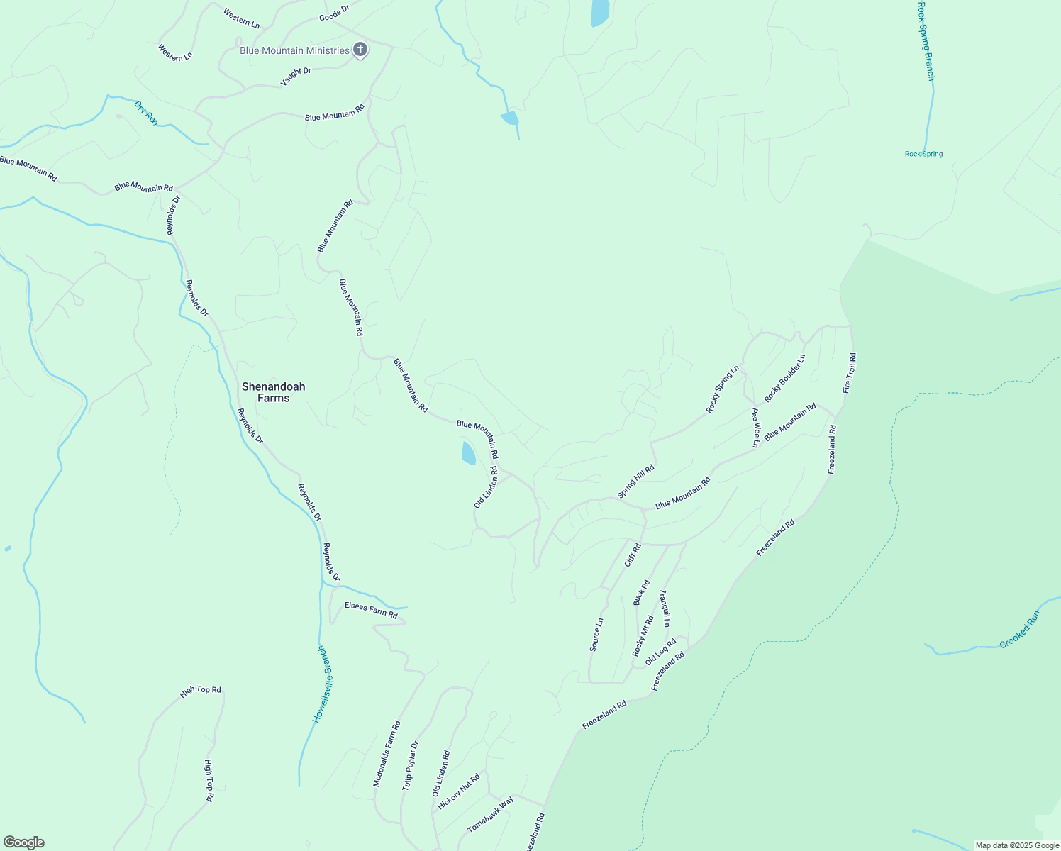 map of restaurants, bars, coffee shops, grocery stores, and more near 57 Woodchuck Road in Front Royal