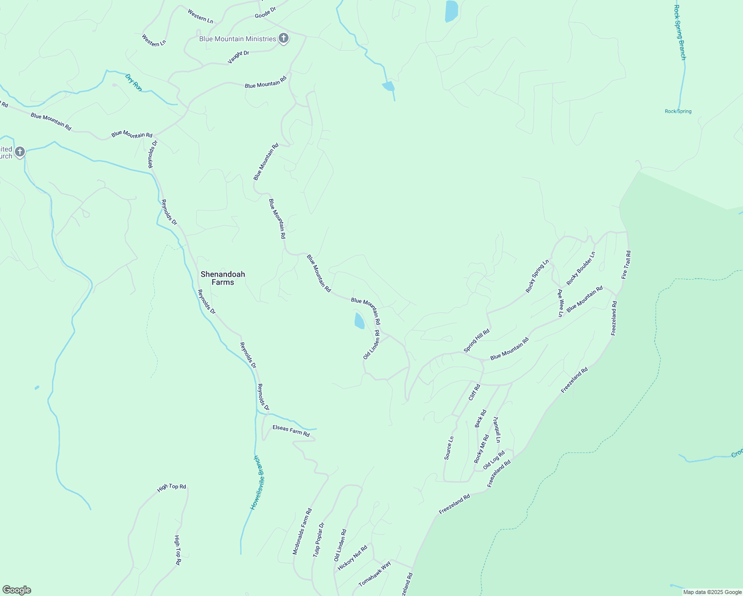 map of restaurants, bars, coffee shops, grocery stores, and more near 3245 Blue Mountain Road in Front Royal