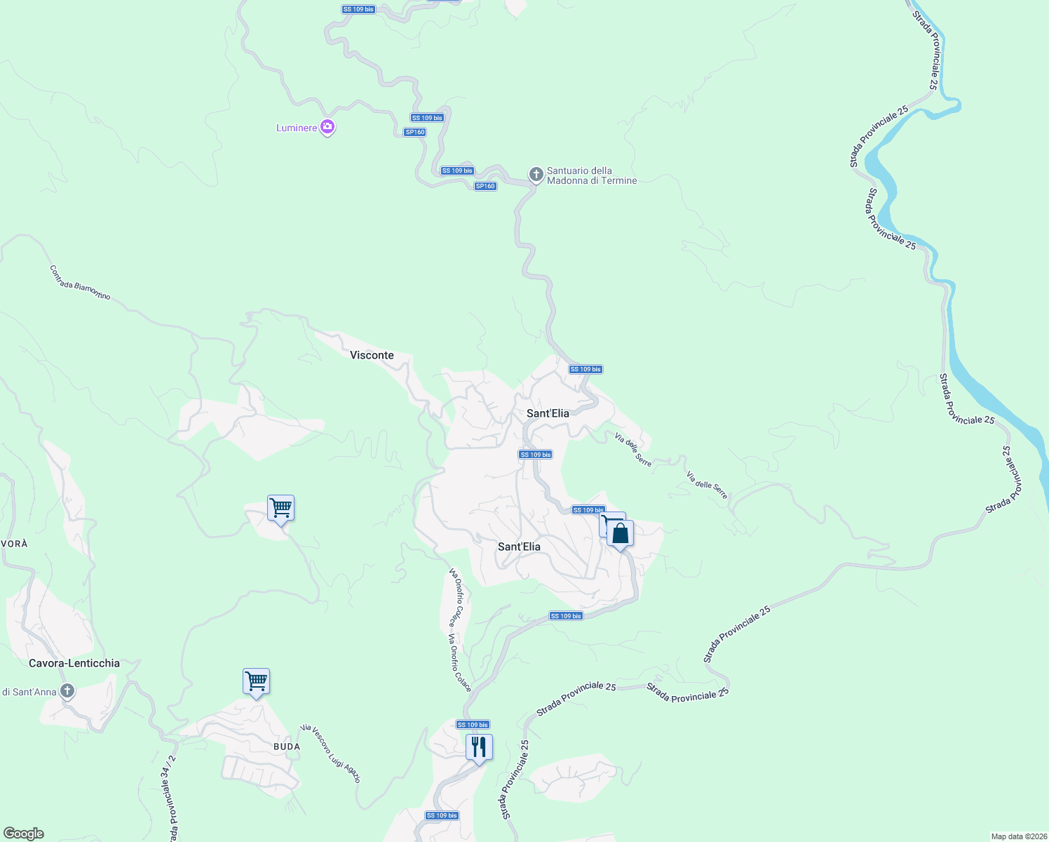 map of restaurants, bars, coffee shops, grocery stores, and more near 5 Via IV Novembre in Sant'Elia-Scoppolise