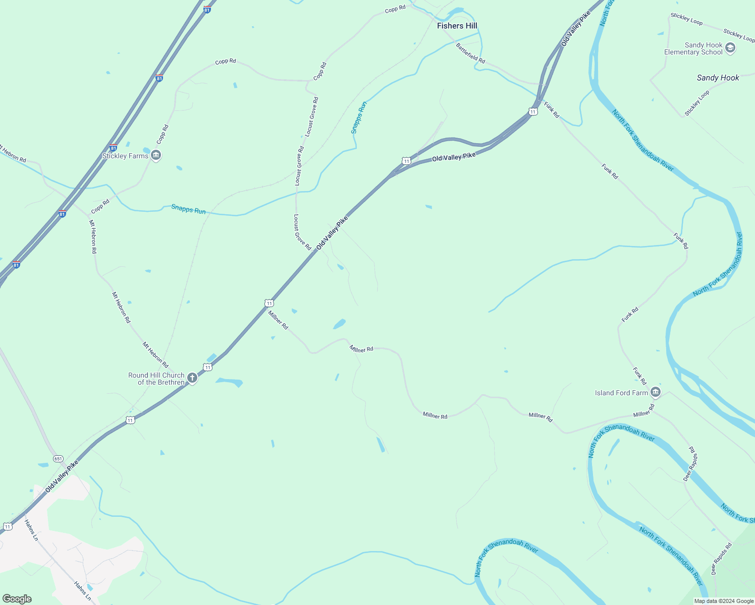 map of restaurants, bars, coffee shops, grocery stores, and more near 371 Cedar Lane in Strasburg