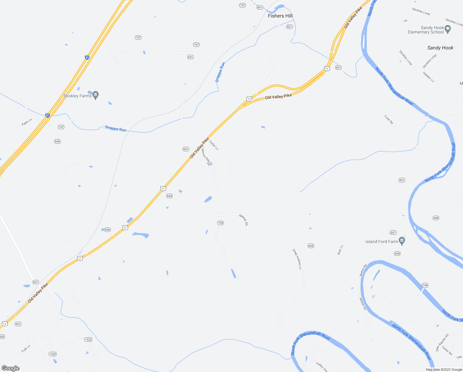 map of restaurants, bars, coffee shops, grocery stores, and more near 371 Cedar Lane in Strasburg