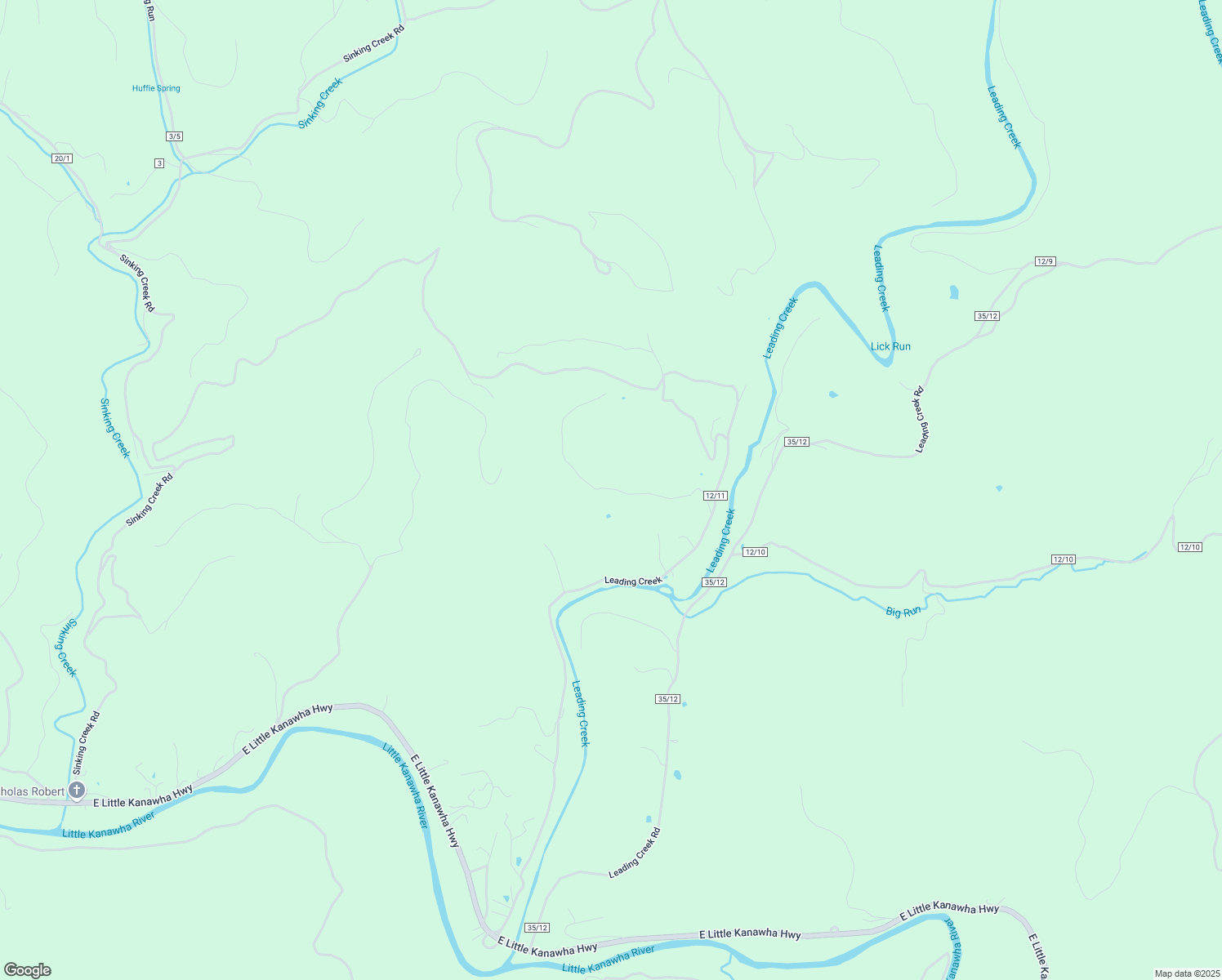 map of restaurants, bars, coffee shops, grocery stores, and more near 1345 Leading Creek Road in Glenville