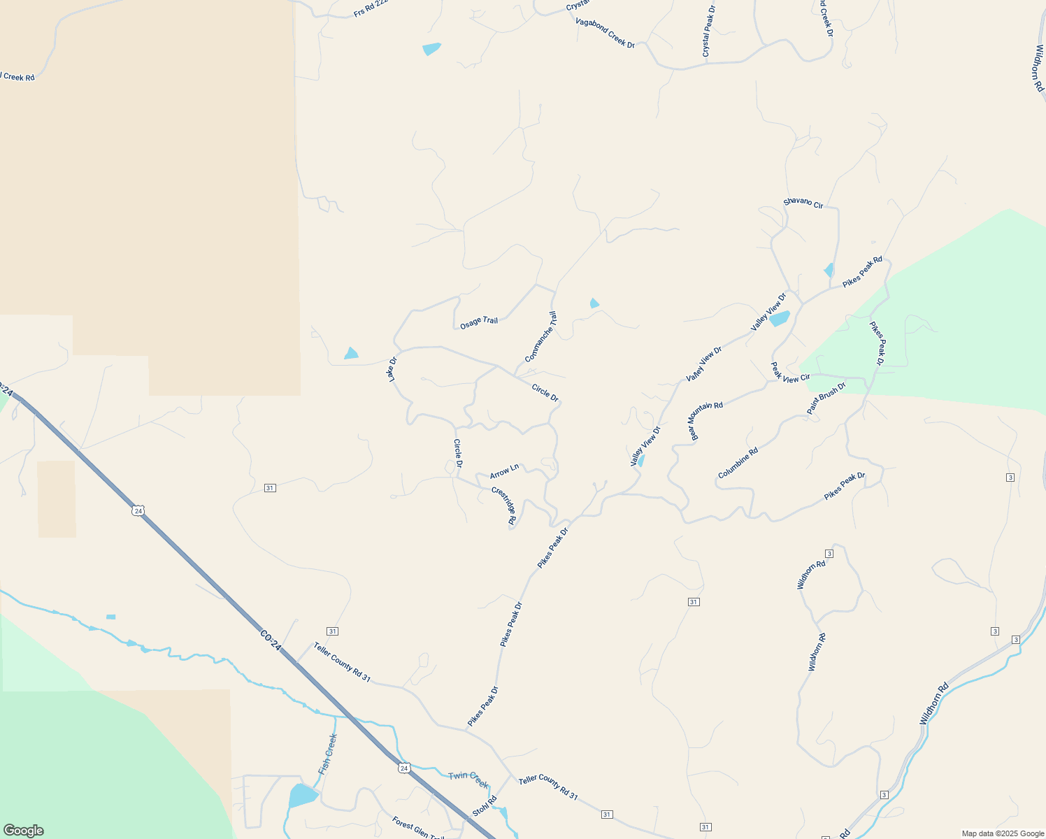 map of restaurants, bars, coffee shops, grocery stores, and more near 207 Antlers Lane in Florissant