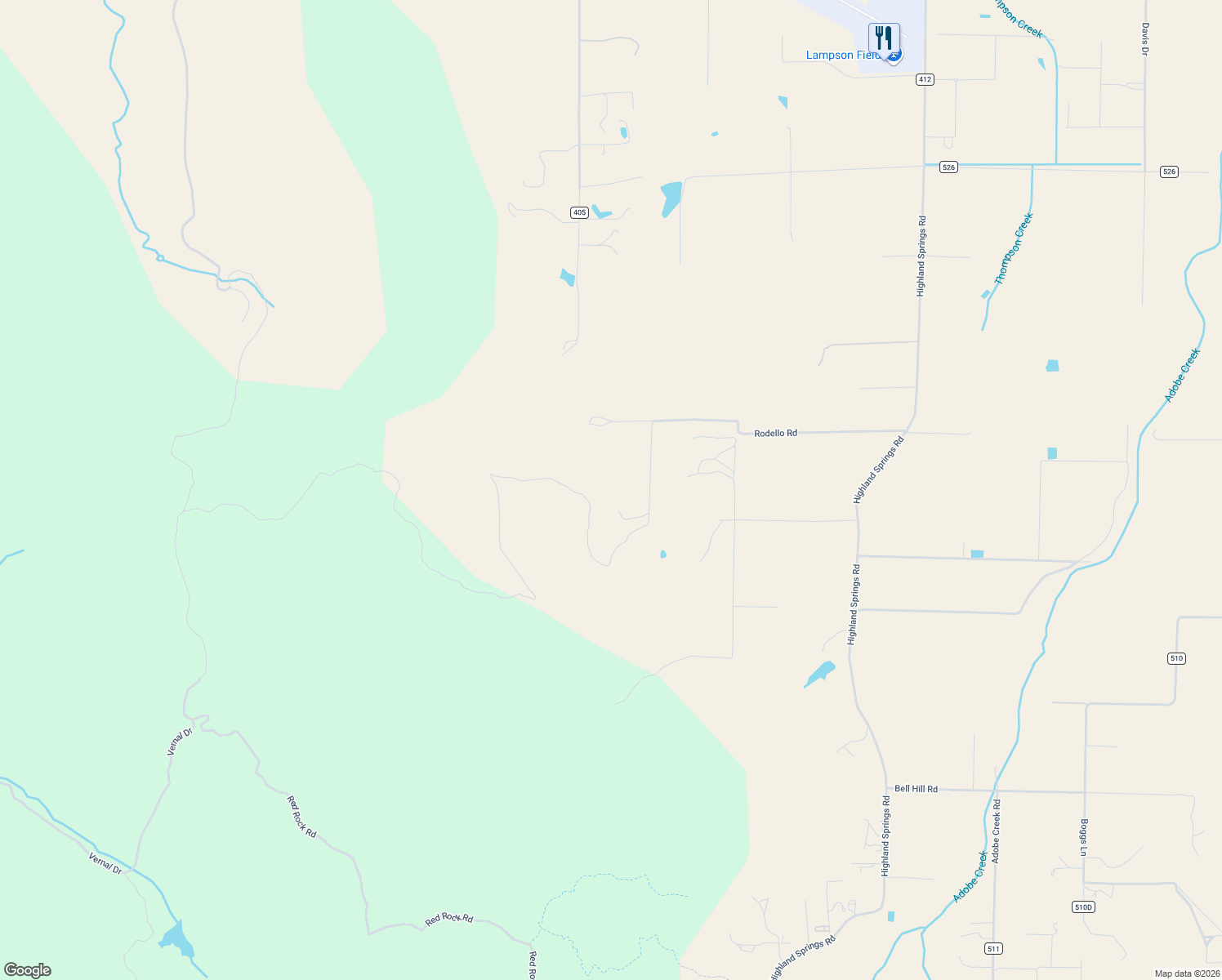 map of restaurants, bars, coffee shops, grocery stores, and more near 150 Rodello Road in Lakeport
