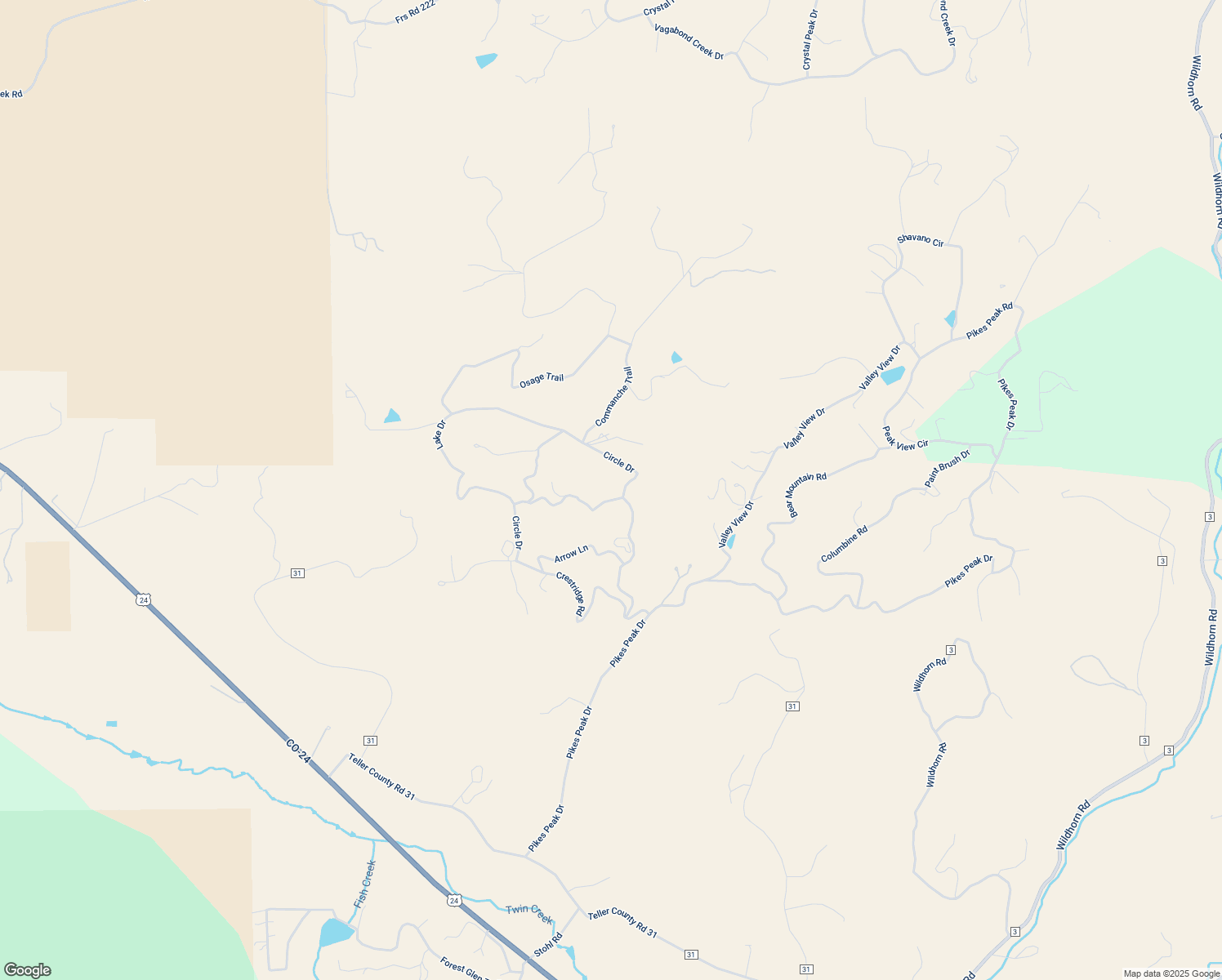 map of restaurants, bars, coffee shops, grocery stores, and more near 207 Antlers Lane in Florissant