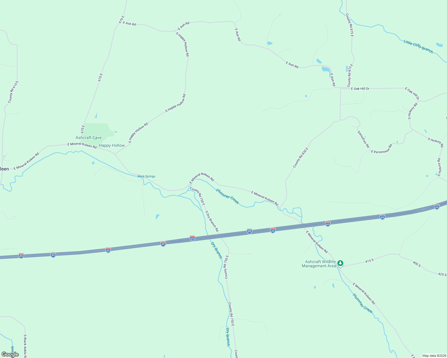 map of restaurants, bars, coffee shops, grocery stores, and more near 7801 East Mineral-Koleen Road in Owensburg