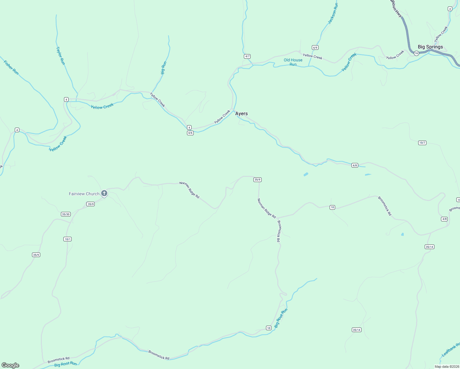map of restaurants, bars, coffee shops, grocery stores, and more near 2782 Norman Ridge Road in Big Bend