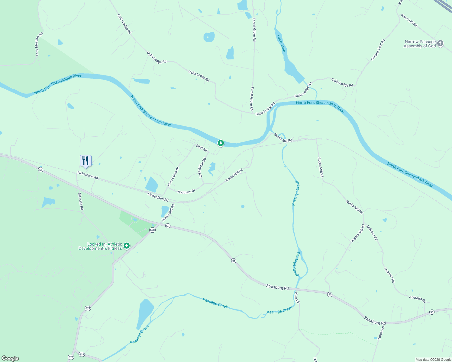 map of restaurants, bars, coffee shops, grocery stores, and more near 598 State Route 610 in Strasburg