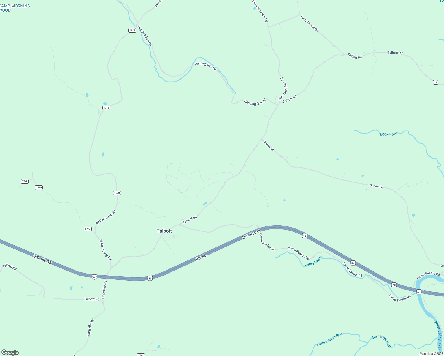 map of restaurants, bars, coffee shops, grocery stores, and more near 392 Cloudview Road in Belington