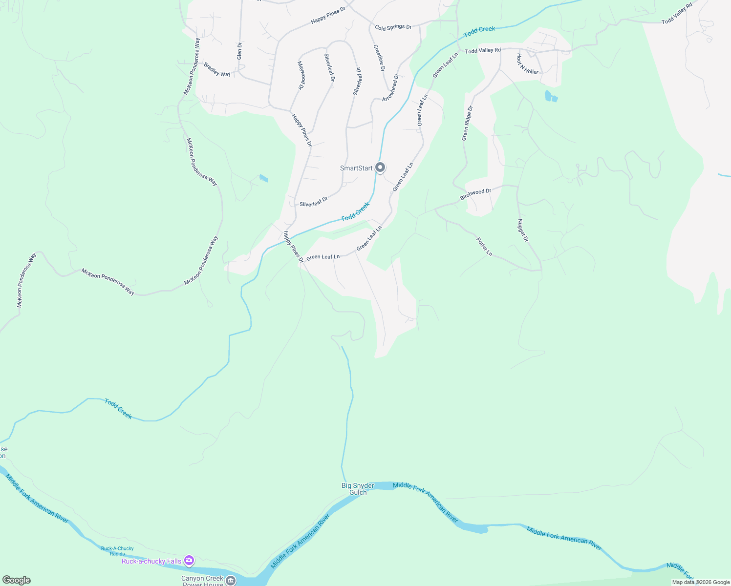 map of restaurants, bars, coffee shops, grocery stores, and more near 6470 Longridge Court in Foresthill