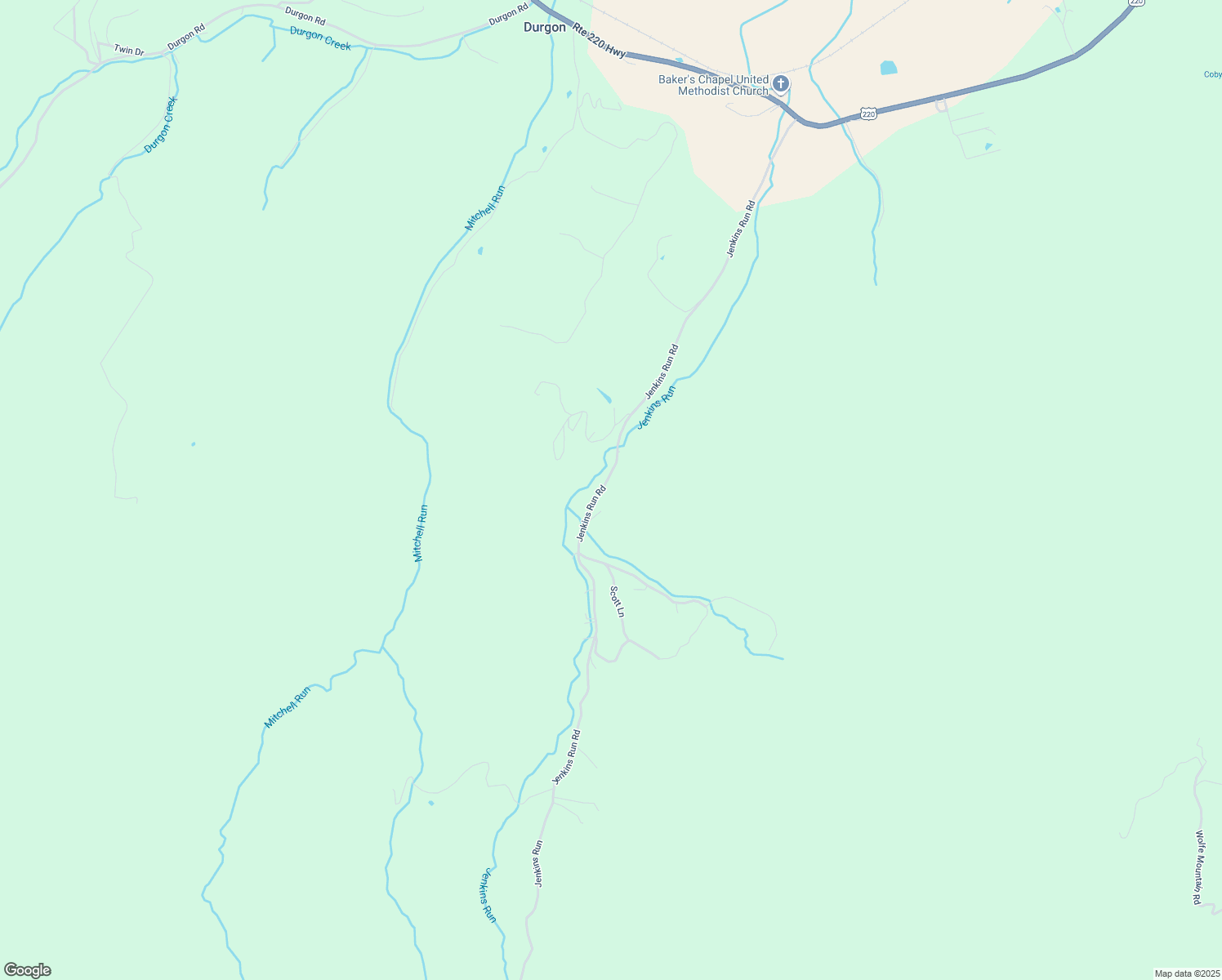 map of restaurants, bars, coffee shops, grocery stores, and more near 1195 Jenkins Run Road in Moorefield
