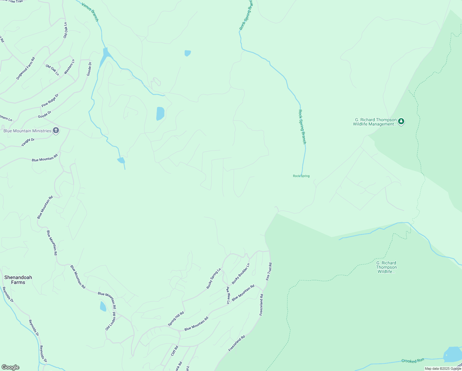 map of restaurants, bars, coffee shops, grocery stores, and more near 108 Judy Lane in Front Royal