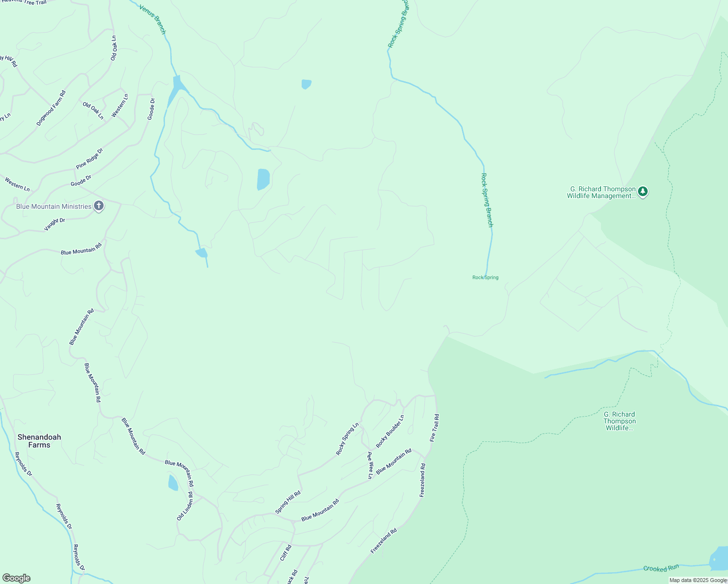 map of restaurants, bars, coffee shops, grocery stores, and more near 125 Gayles Lane in Front Royal