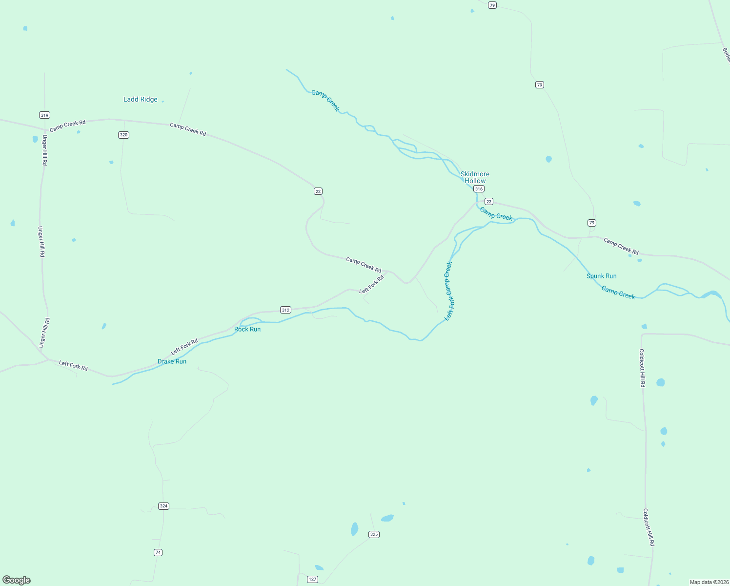 map of restaurants, bars, coffee shops, grocery stores, and more near 3406 Left Fork Road in Lucasville