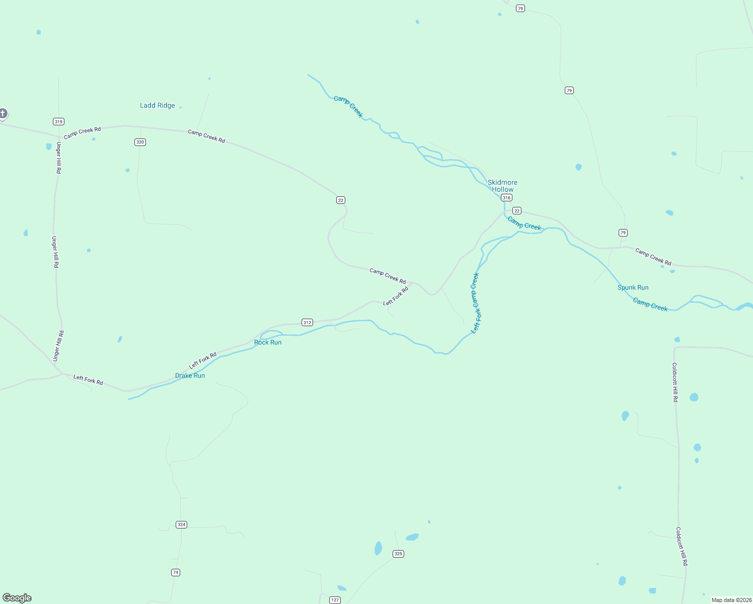 map of restaurants, bars, coffee shops, grocery stores, and more near 3406 Left Fork Road in Lucasville
