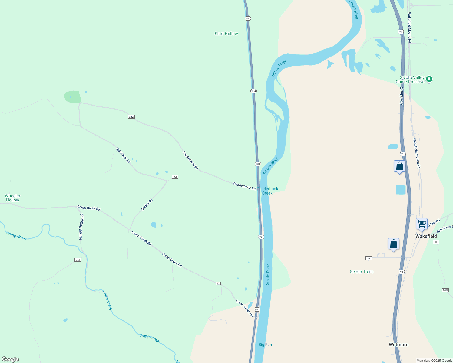 map of restaurants, bars, coffee shops, grocery stores, and more near 312 Ganderhook Road in Lucasville