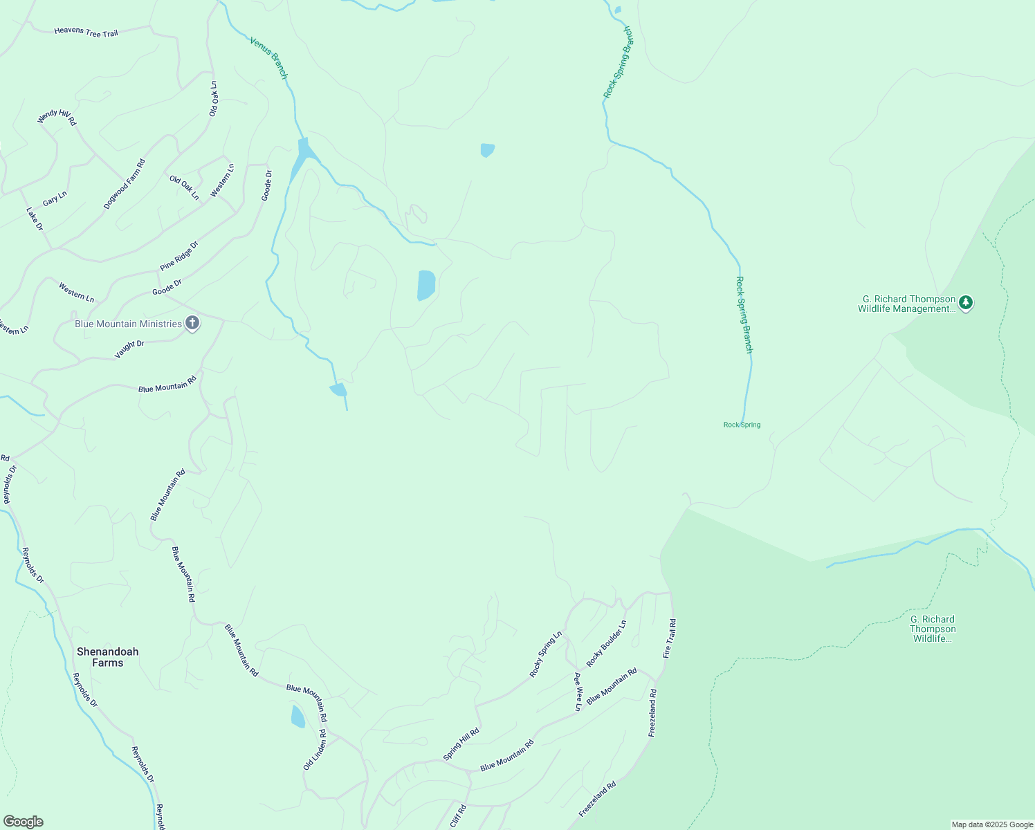 map of restaurants, bars, coffee shops, grocery stores, and more near 290 Reid Drive in Front Royal