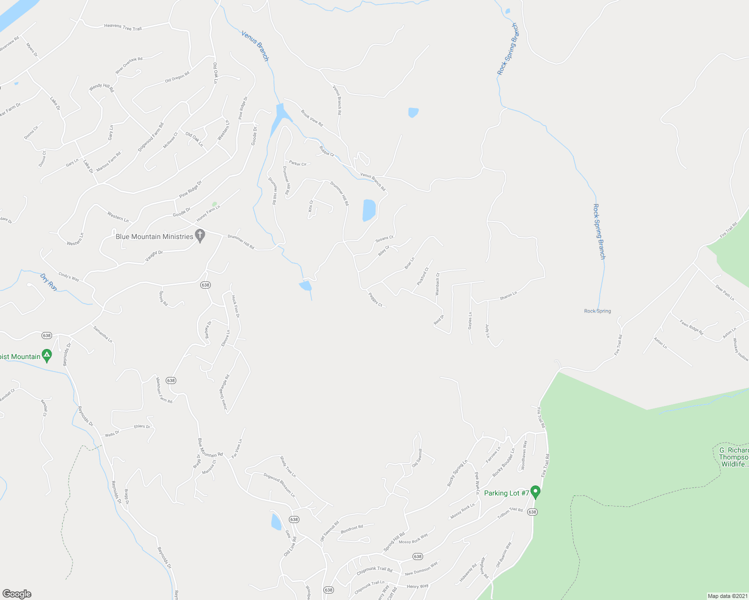 map of restaurants, bars, coffee shops, grocery stores, and more near Peggys Court in Shenandoah Farms