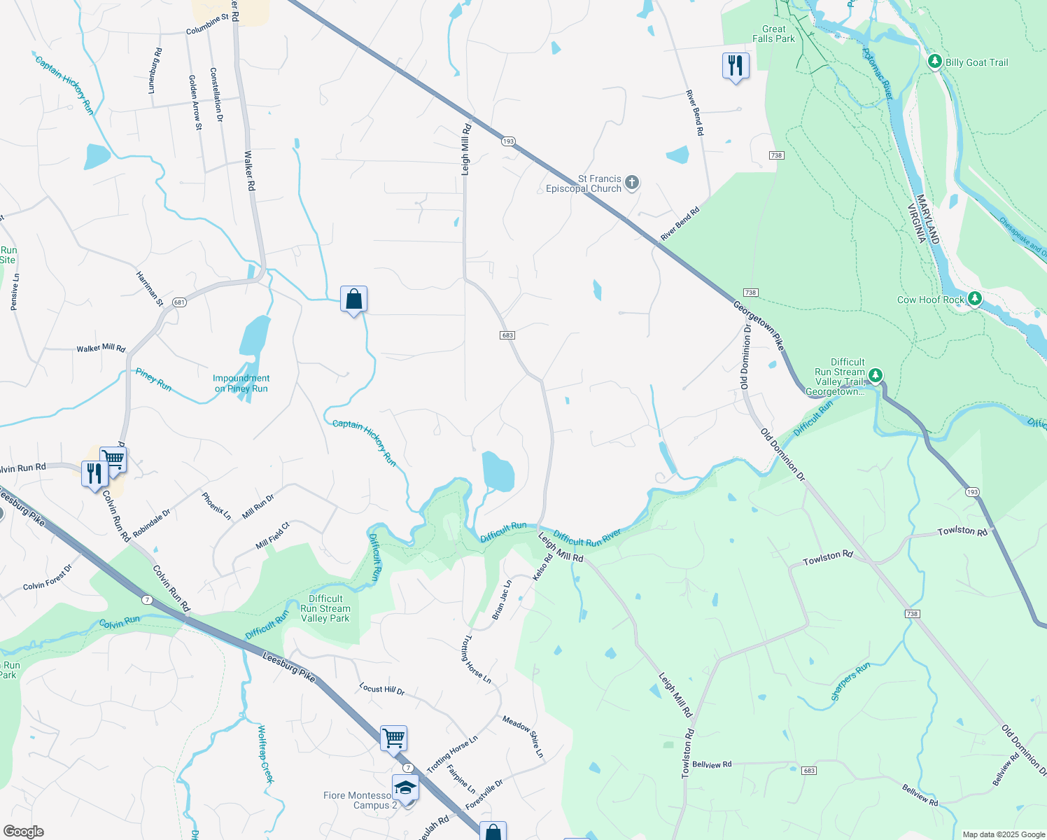 map of restaurants, bars, coffee shops, grocery stores, and more near 967 Millwood Road in Great Falls